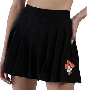 Hype And Vise black high waist mini skirt with built in shorts GAME DAY OK ST
